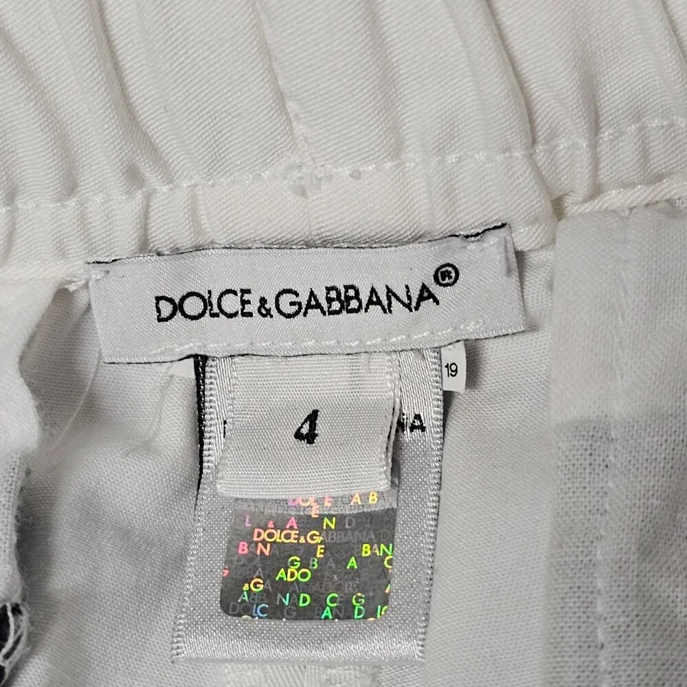 Dolce & Gabbana Kids Trousers Size 4 White 39